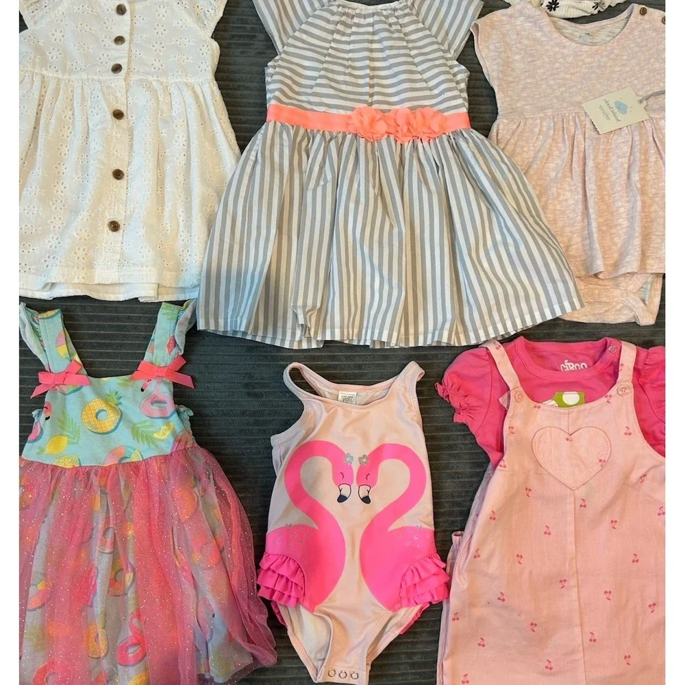 Huge Lot Baby Girls Clothes 18 24 Months NEW & EUC Summer Carters Dress Shorts